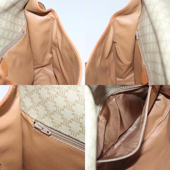 CELINE Macadam Canvas Shoulder Bag Beige Brown Gold - Picture 12 of 12